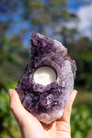 Amethyst Candle Holder